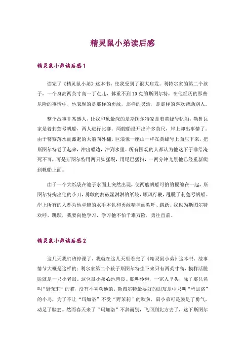 精灵鼠小弟读后感