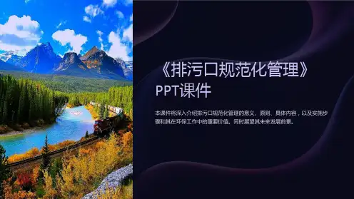 《排污口规范化管理》课件