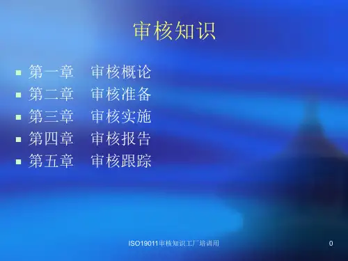 ISO19011审核知识工厂培训用课件