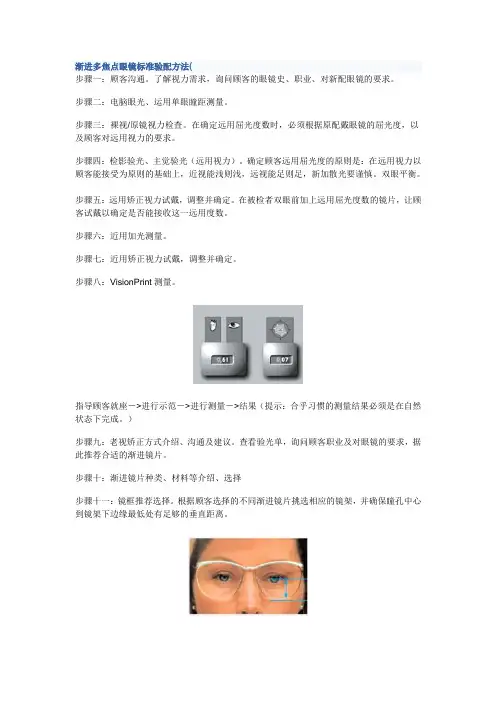 渐进多焦点眼镜标准验配方法