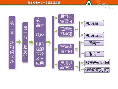 第一部分  第二章  第一节 第二课时 炔烃 脂肪烃的来源及其应用