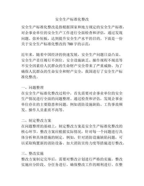 安全生产标准化整改