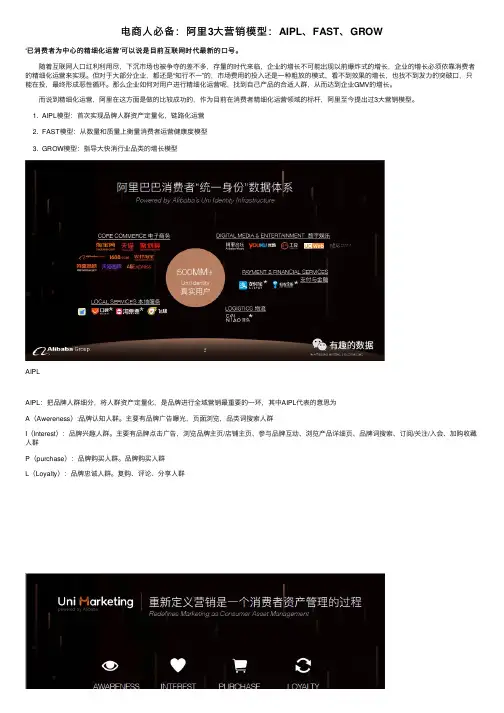 电商人必备：阿里3大营销模型：AIPL、FAST、GROW