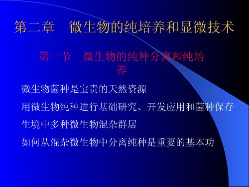 2 微生物的纯培养和显微技术
