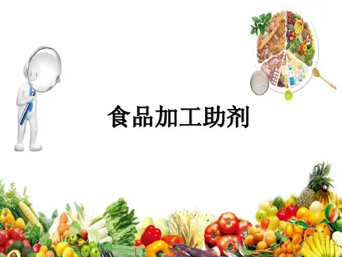 功能性食品添加剂—食品加工助剂的应用(食品添加剂课件)