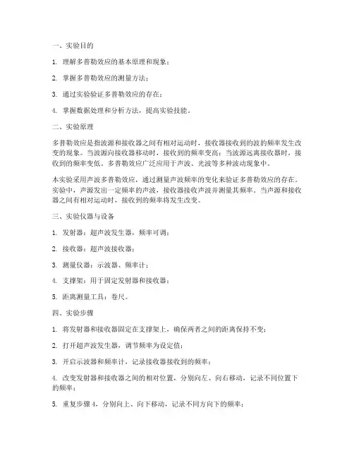 多普勒效应综合实验报告