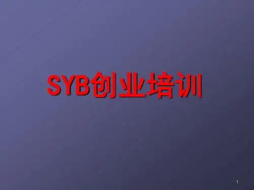 SYB第一步到十步ppt课件