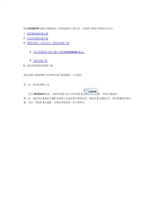 bigemap下载器 指定范围 下载卫星影像