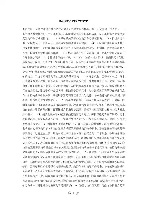 水力发电厂的安全性评价精品文档6页