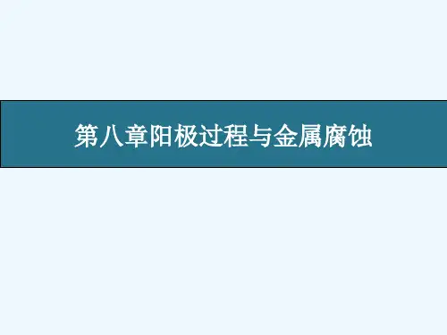 [化学]第八章金属阳极过程与金属腐蚀