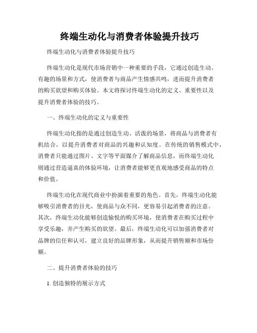  终端生动化与消费者体验提升技巧