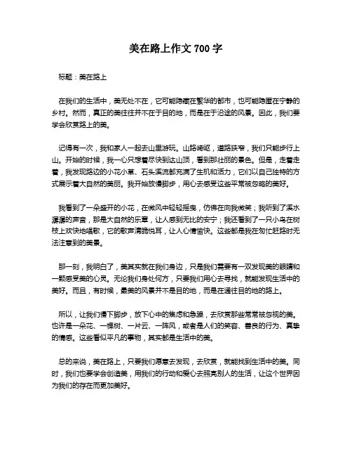 美在路上作文700字