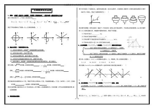 (完整)一次函数章节知识点复习+典型例题,推荐文档