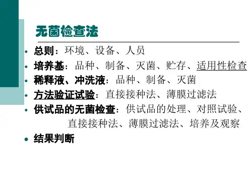 药典微生物检验培训内容