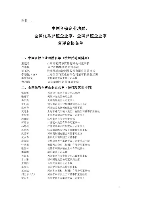 P02008乡镇企业家