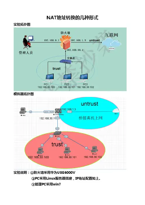 NAT转换的三种方式