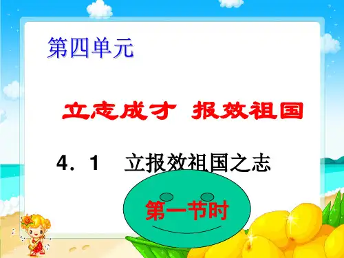 九年级政治 立报效祖国之志2课件 粤教版