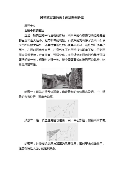风景速写如何画？画法图例分享