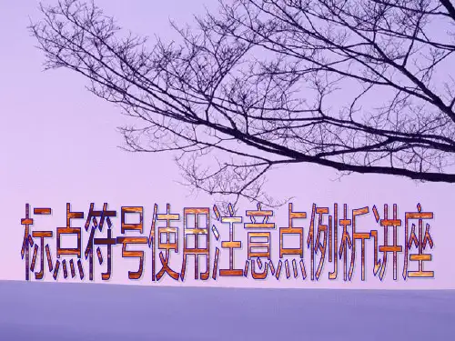 高考语文复习-标点符号使用错误点例析讲座-ppt省名师优质课赛课获奖课件市赛课一等奖课件
