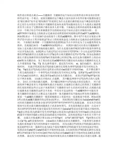 软件设计师重点难点——关键路径