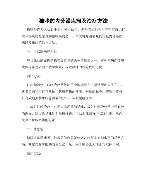 猫咪的内分泌疾病及治疗方法