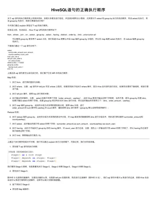 HiveSQL语句的正确执行顺序