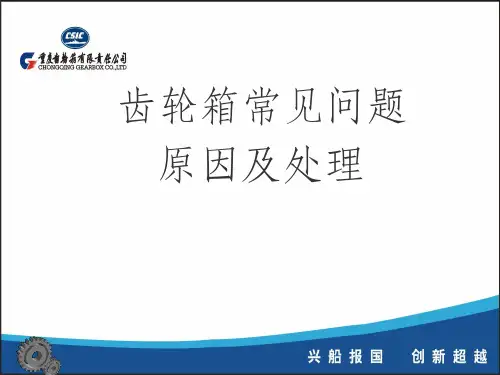 齿轮箱常见问题解说ppt课件