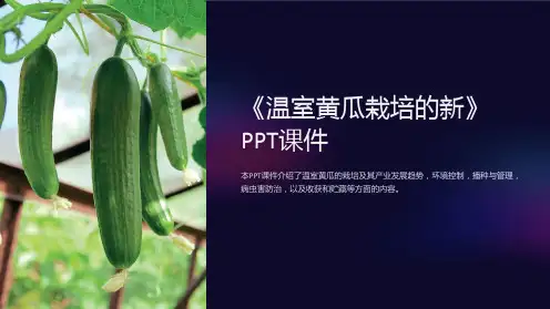 《温室黄瓜栽培的新》课件