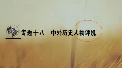 浙江省2018高考历史大一轮选考复习课件专题18 第37讲 中外历史人物评说 精品