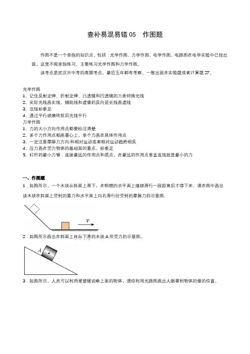 查补易混易错点05作图(原卷版+解析)