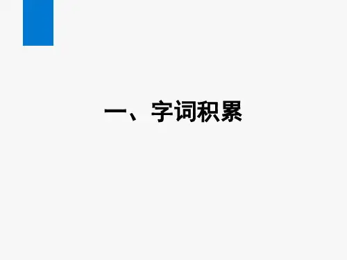 2024年语文中考总复习字词积累 (一)读读写写教材词语默写