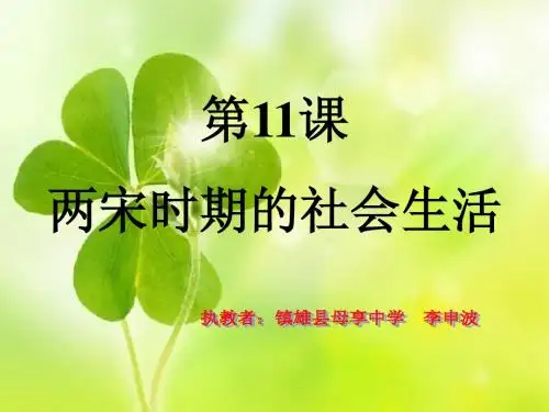 第11课 两宋时期的社会生活(中华书局)