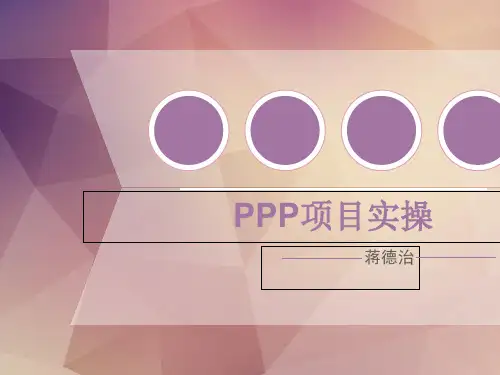 PPP项目实操培训课件(共 42张PPT)