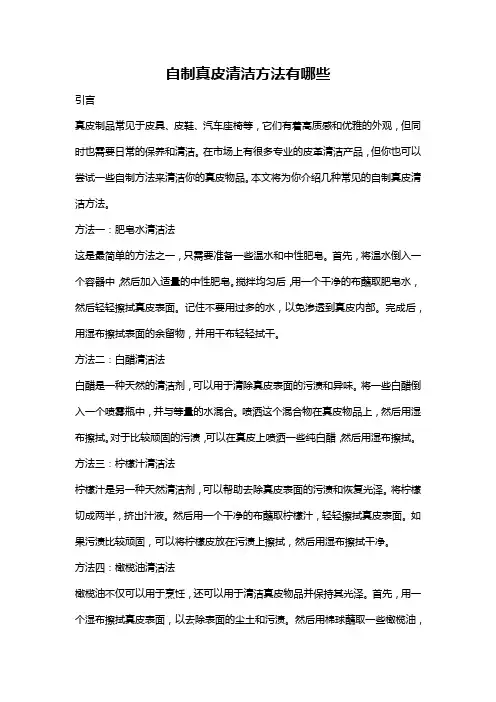 自制真皮清洁方法有哪些