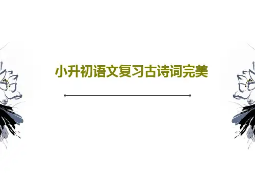 小升初语文复习古诗词完美PPT共58页