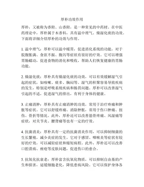 厚朴功效作用