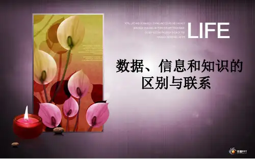 数据、信息和知识的区别与联系.ppt