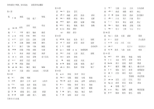 人教版五年级下册语文生字表二组词(带拼音)