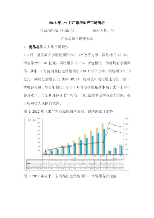 2013年1-4月广东房地产市场简析