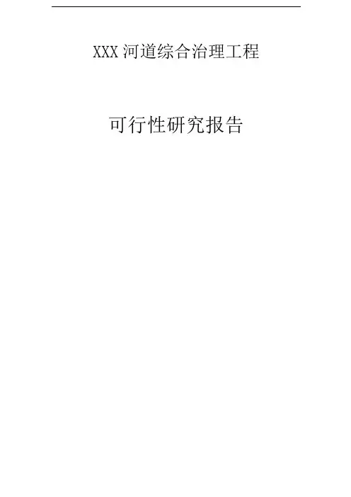 河道综合治理项目可行性研究报告