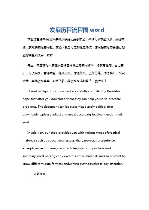 发展历程流程图word