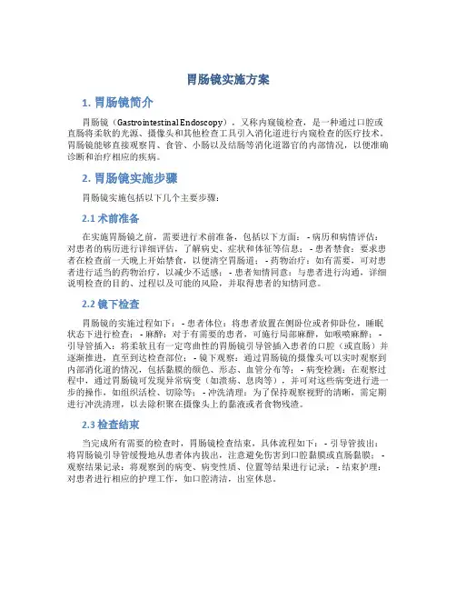 胃肠镜实施方案