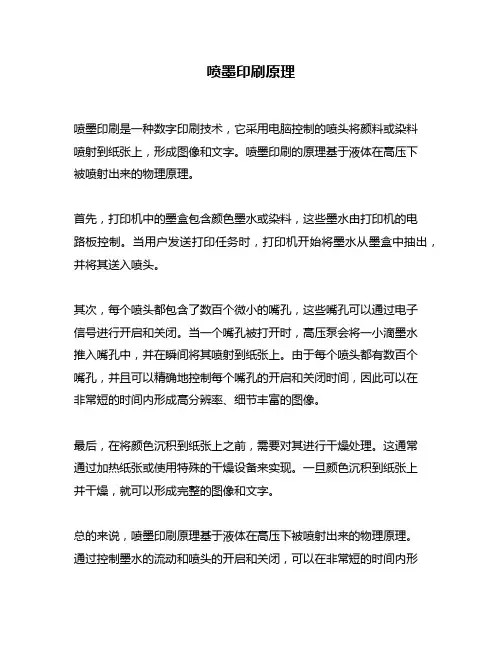 喷墨印刷原理