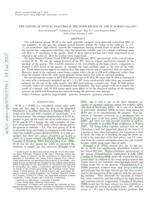 The Nature of Optical Features in the Inner Region of the 3C48 Host Galaxy