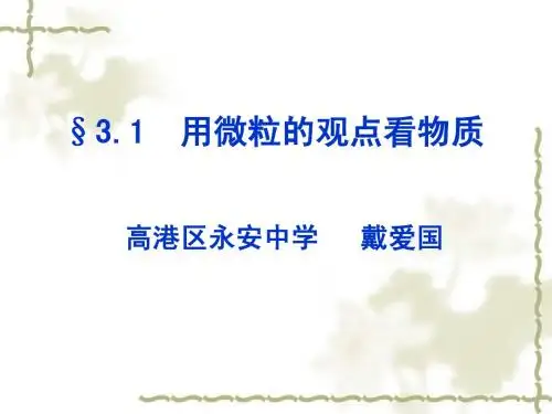 用微粒的观点看物质1