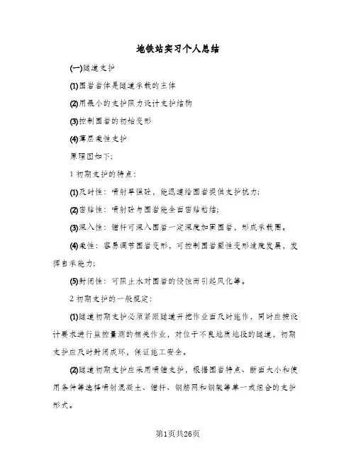 地铁站实习个人总结(7篇)
