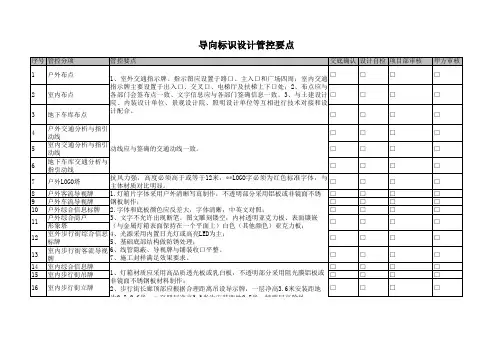导向标识设计管控要点及施工图审查要点
