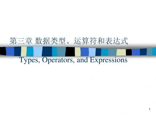 《C语言程序设计》课件——第三章