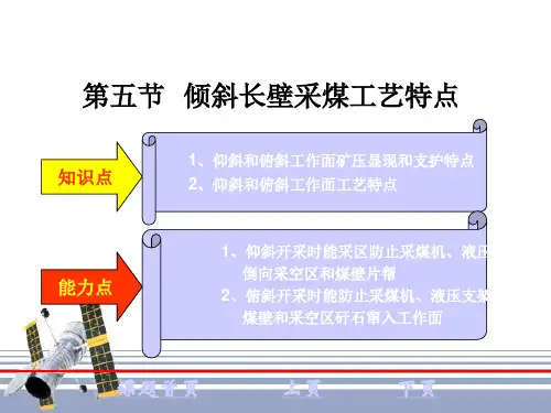 第五节  倾斜长壁采煤工艺特点汇总