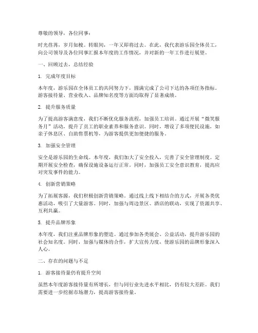 游乐园年终述职